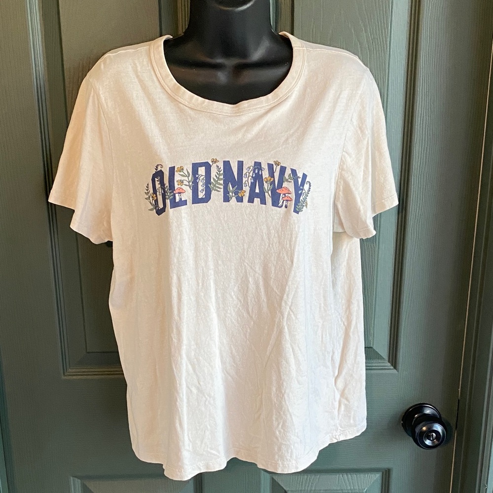 Old Navy Girls' Purple Rose Graphic Tee with Two Neutral Logo Tees - Picture 4 of 5